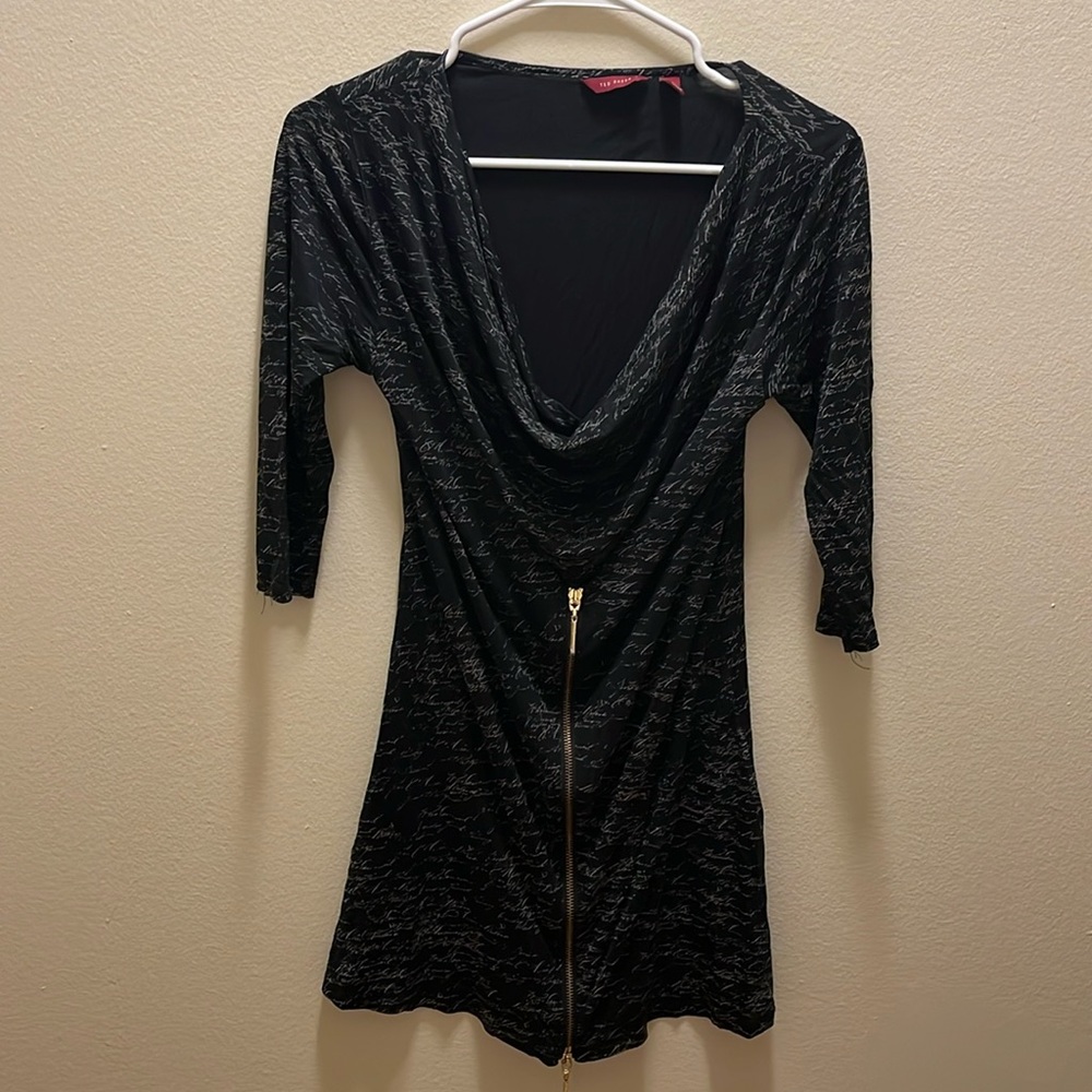 Ted Baker black script dress